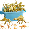 恐龙骨头化石骨架静态，动物模型骨骼儿童，考古玩具套餐环保材质摆件