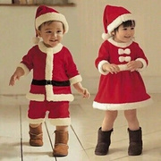 儿童圣诞服装儿童欧美圣诞服圣诞老人男女童圣诞演出服代