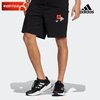 阿迪达斯运动裤男裤夏季运动裤梭织，跑步户外训练健身锻炼短裤