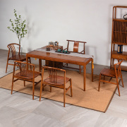 红木家具花梨木茶桌椅，组合新中式刺猬紫檀，茶台实木功夫茶几办公室