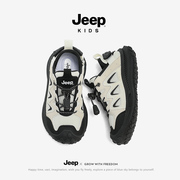 jeep儿童鞋子男童运动鞋春季2024小孩子跑步鞋轻便透气老爹鞋