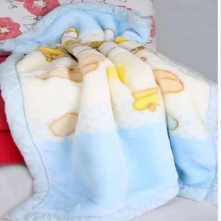 儿童婴儿小毛毯新生儿双层加厚宝宝，拉舍尔绒幼儿园，午睡膝盖毯秋冬