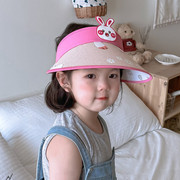 儿童帽子夏季男童遮阳空顶帽，女童防紫外线太阳帽女宝宝透气防晒帽