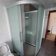 弧扇形半圆洗澡卫生间干湿，分离隔断神器，淋浴房玻璃浴室滑动推拉门