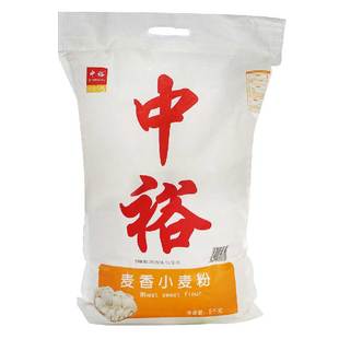 中裕面粉麦香小麦粉，5kg中筋家用水饺包子馒头大饼山东北方麦芯