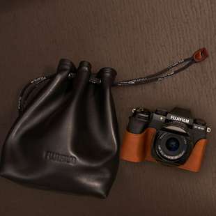 富士fuji手作皮套套相机包羊皮袋便携相机，袋微单保护套相机套