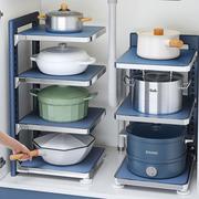 锅架专放锅具收纳厨房不锈钢，架子置物架下水槽，多层家用柜子内分层