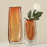 现代创意轻奢琉璃玻璃花瓶摆件酒店客厅玄关餐桌装饰摆设插花花器