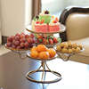 茶几上摆的零食盘欧式水果盘现代客厅家用多层水果篮创意时尚客厅