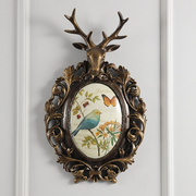 鹿头壁挂壁饰客厅墙饰玄关墙壁装饰挂件欧式美式复古卧室墙面挂饰