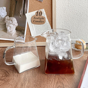 创意玻璃杯透明方形滴漏式手冲咖啡分享壶挂耳冲泡花茶公道杯水杯