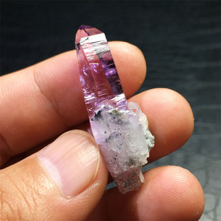纯天然克鲁兹VeraCruz紫水晶紫色吊坠科鲁兹原石矿物标本摆件晶簇