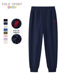 polosport男童裤子春秋款2024儿童，长裤防蚊裤中大童运动卫裤