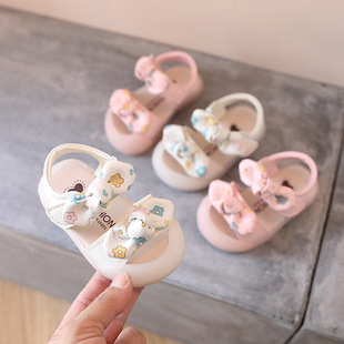 女宝宝凉鞋春夏款，0-1-2岁婴儿软底学步鞋，夏季公主鞋女童防滑鞋子