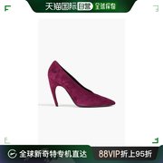 香港直邮ROGER VIVIER 女士Choc Real 绒面革浅口鞋