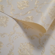 金黄色3D欧式墙纸 卧室客厅背景酒店美容院 奢华立体家用防水壁纸