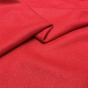 大红色单面斜纹羊毛大衣面料 纯色高密度中厚毛呢 秋冬设计师布料