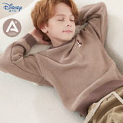 迪士尼男童毛衣秋冬装儿童针织外套宝宝纯棉套头针织衫