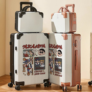 行李箱女卡通可爱学生密码，皮箱子20寸铝框拉杆箱，耐用旅行箱男24寸