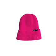 玫红色针织帽子秋冬天ins时尚，洋气玫粉色字母毛线帽潮保暖学生