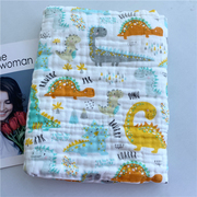出口日本单纱布(单纱布)儿童，浴巾卡通精梳棉，六层纱宝宝婴幼儿盖毯成人