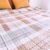 某森家 绗缝床盖单件格子夹棉床单加厚铺盖垫子铺沙发可机洗床品