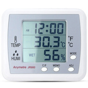 美德时jr900数显，电子温湿度计室内温度计，湿度计家用温湿度表时钟