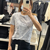 Calvin Klein CK女士夏季舒适休闲时尚花朵印花圆领短袖T恤衫