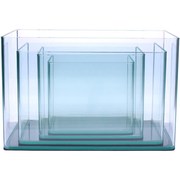 鱼缸60cm鱼缸 窄长条型 长方形热弯玻璃鱼缸长桌面小型鱼缸