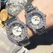 表带腕表时装水钻表士手表，银色罗马个性蒂，米妮女锆石时尚不锈钢