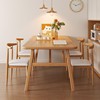 北欧原木餐桌小户型家用简约长方形，吃饭桌子出租屋轻奢餐桌椅组合