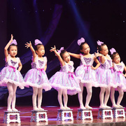 六一儿童演出服装女童亮片，蓬蓬裙幼儿园现代舞蹈，表演服公主裙