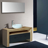 现代简约原木色实木浴室柜，组合落地北欧卫，浴柜整体洗脸盆柜定制