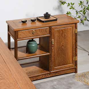 红木家具鸡翅木茶水柜，餐边柜实木仿古小茶柜家用储物柜中式茶边柜