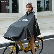 英玛仕自行车雨衣单人，雨衣学生骑行高中生雨披环保，时尚大帽檐单车