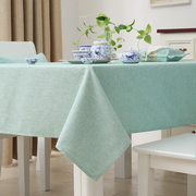 纯色书桌布简约现代清新长方形会议台布家用正方形，餐桌布茶几盖巾