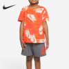 Nike/耐克夏季婴童舒适针织透气T恤短裤套装 DM3771-084