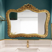 欧式仿古浴室镜卫生间镜玄关镜梳妆镜防水卫浴壁挂横款镜造型