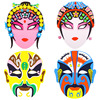 国粹京剧脸谱面具儿童戏曲中国风，创意手工制作粘贴画diy材料包