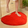 雪尼尔吸水地毯心形纯色简约风婚房婚庆地垫卧室浴室卫生间防滑垫