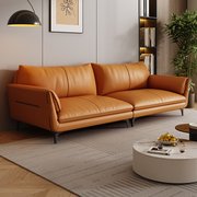 意式极简头层牛皮沙发，客厅简约现代轻奢小户型直排组合真皮沙发