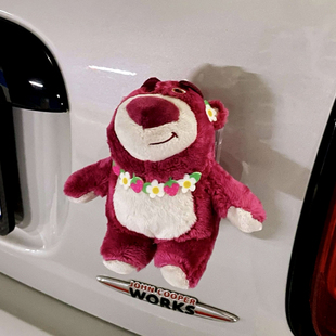 草莓熊车尾(熊车尾，)挂件车外后备箱公仔，摩托车屁股玩偶汽车摆件车载装饰品