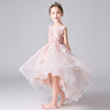 粉色公主裙女童礼服，蓬蓬儿童主持人小女孩花童高端钢琴演出服夏季
