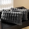 冬季兔毛绒枕套一对装家用48x74加厚珊瑚绒枕头套加绒枕芯内胆套