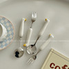 可爱小勺子叉子餐具套装便携家用卡通高颜值陶瓷ins风创意儿童