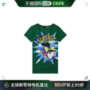 香港直邮MOSCHINO 女士绿色棉质长款T恤 W4F9825-M3049-T65