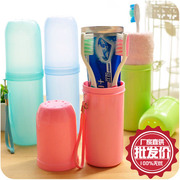 洗漱收纳盒便携式牙具果冻旅行时尚透明创意套装牙膏情侣牙刷架