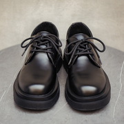 马登德比鞋男鞋低帮马丁靴大头黑色，英伦风工装鞋2103003