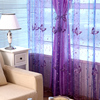 双层紫色窗帘成品，蝴蝶阳台窗纱美容院，挂钩遮光隔断帘纱帘