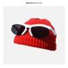 王一博同款红色眼镜针织毛线帽子墨镜短款这就是街舞瓜皮冷帽5潮